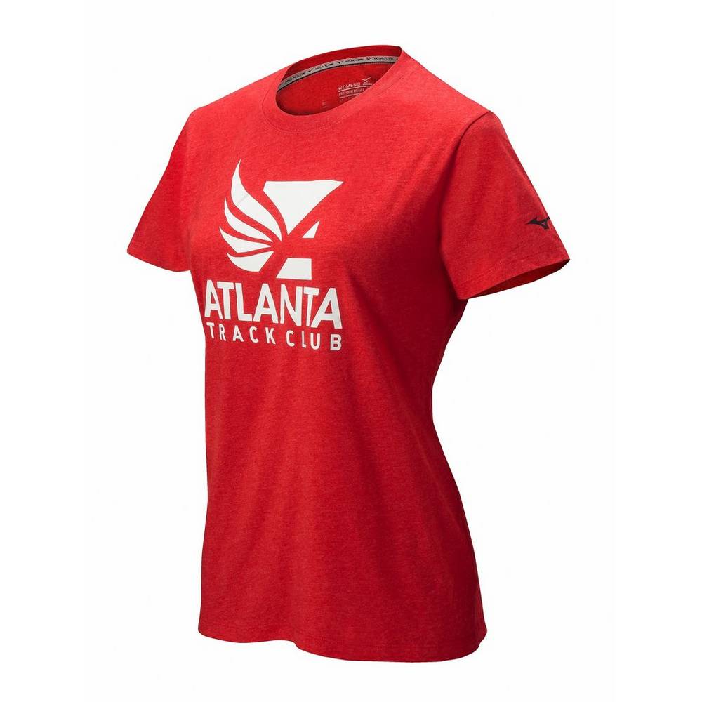 Damske Tričko Mizuno Atlanta Track Club Sport Bezecke Červené Vypredaj PBFL76209